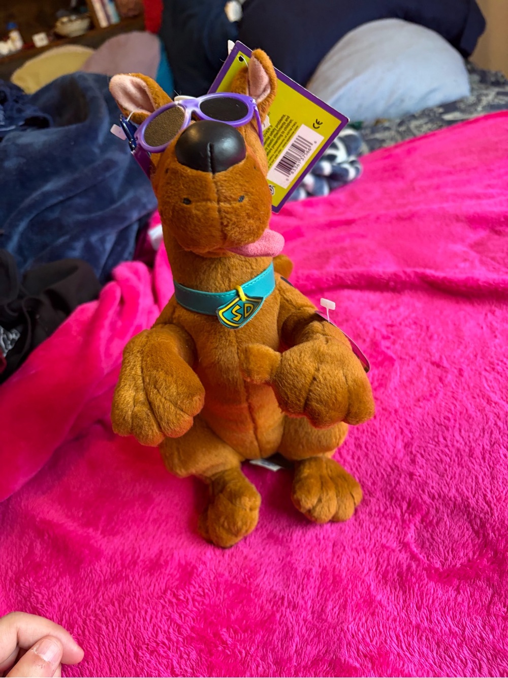 Scooby-Doo Plush with Purple Sunglasses and Blue Collar - Brown
